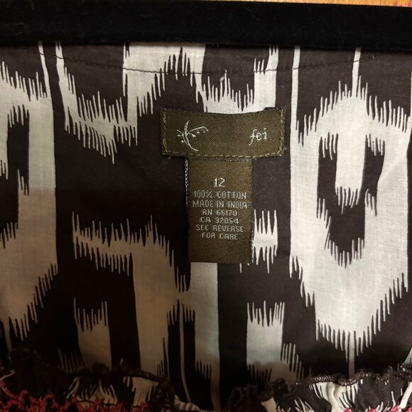 Anthropologie Fei Batik Short Sleeve Blouse Size 12 RARE - Picture 5 of 7